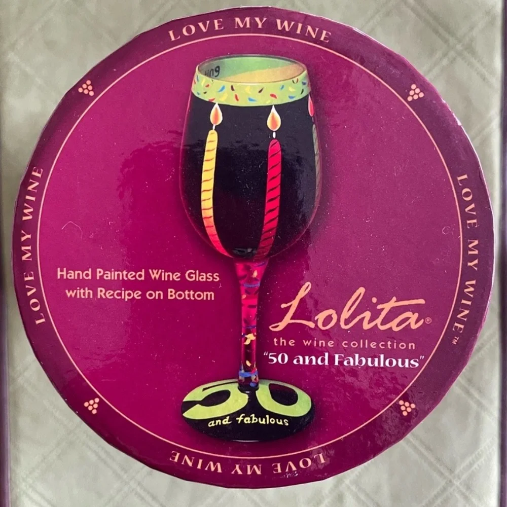 Lolita Wine Glass 50th Birthday “50 & Fabulous” - Picture 4 of 7